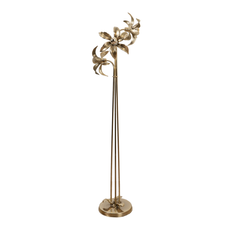 Vintage brass floor lamp by Willy Daro for Massive