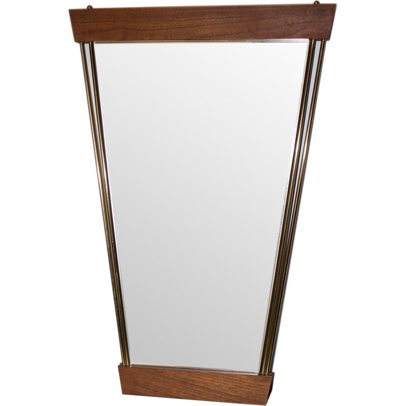 Trapezoidal wall mirror - 1980s