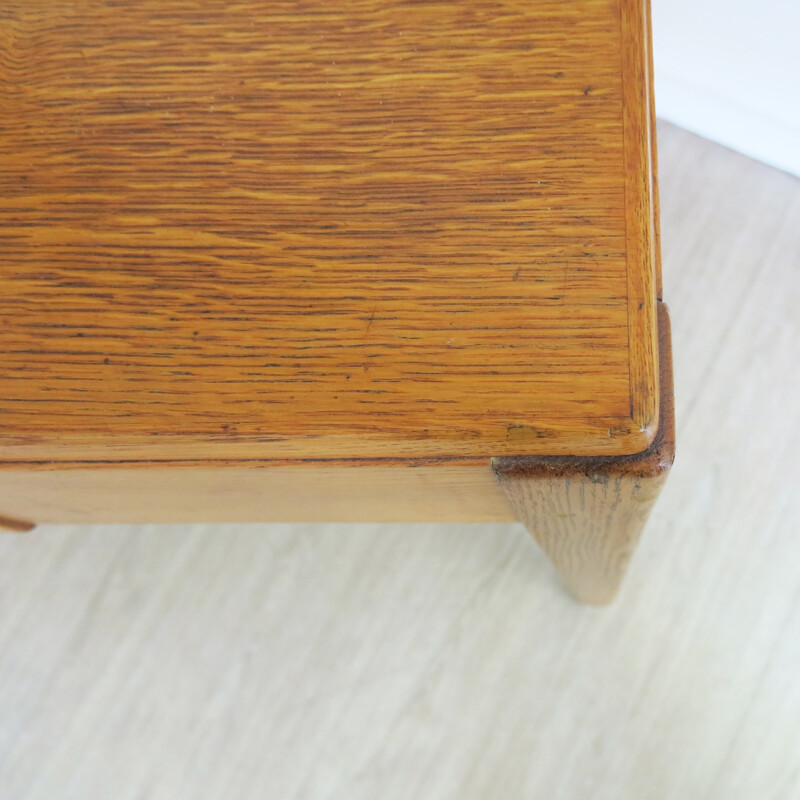 English military desk in oak - 1930s