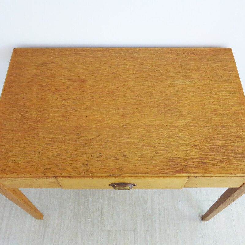 English military desk in oak - 1930s