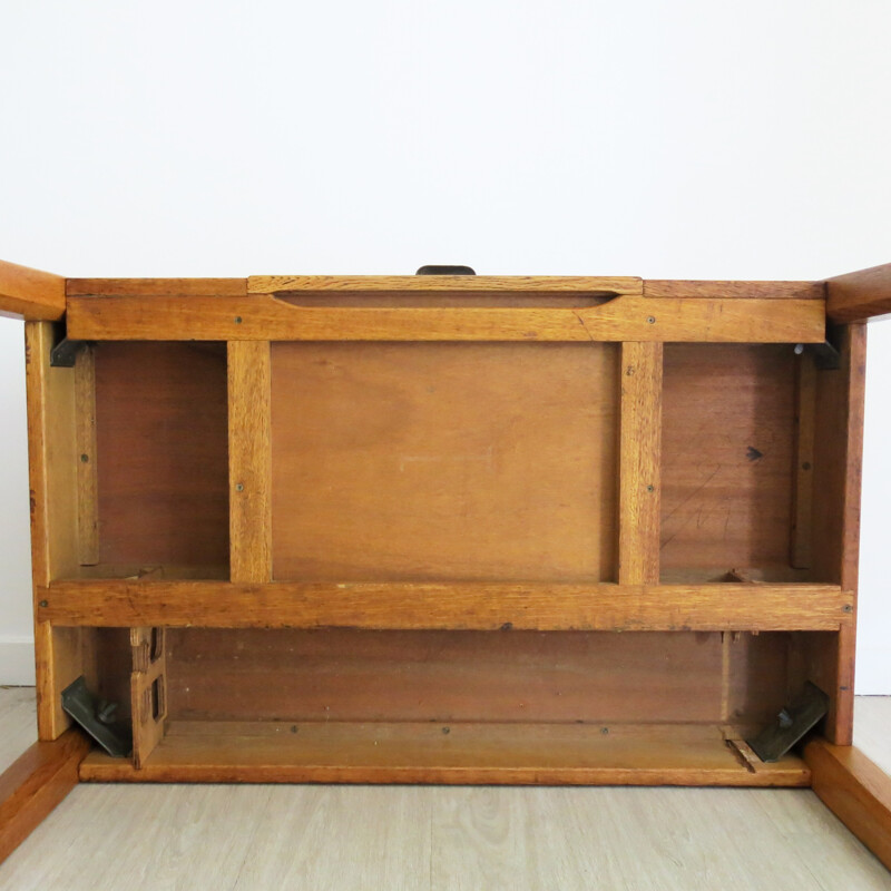 English military desk in oak - 1930s