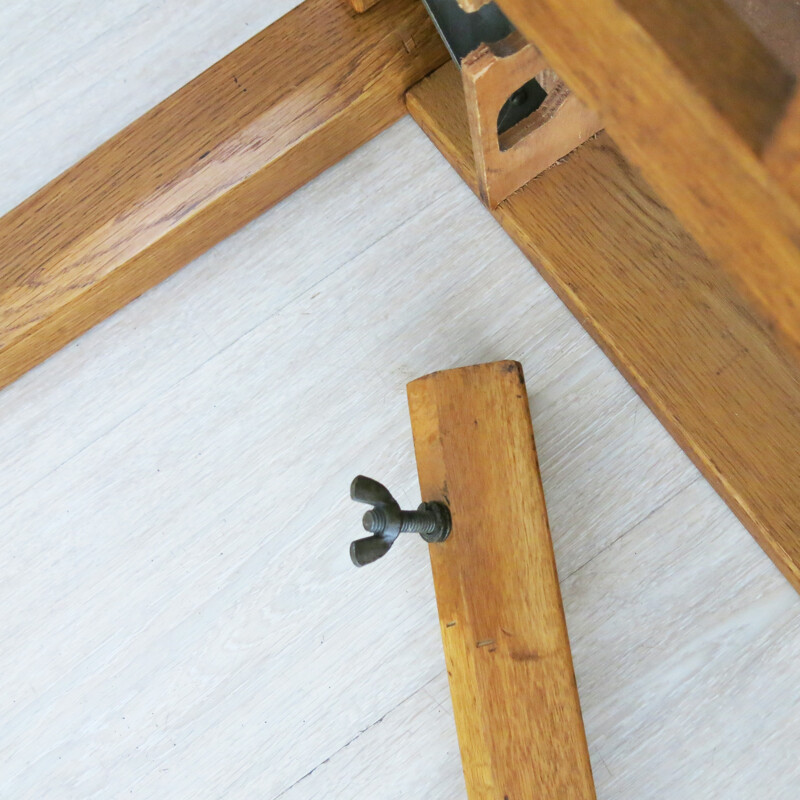 English military desk in oak - 1930s