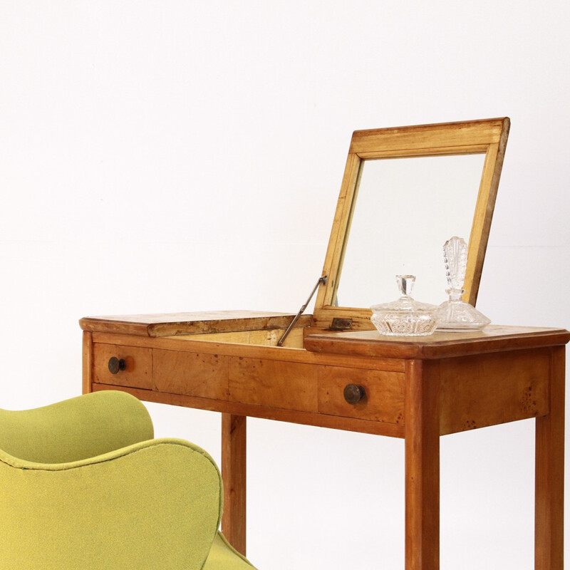 Italian dressing table with drawers and a mirror -  1940s 