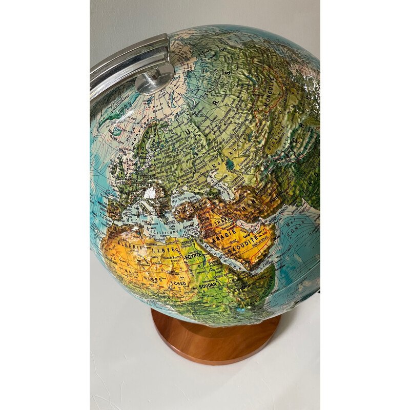 GLOBE Terrestre XL Lumineux et Reliefs Made in Italy VINTAGE