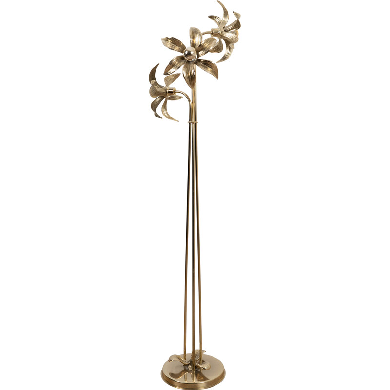 Vintage brass floor lamp by Willy Daro for Massive