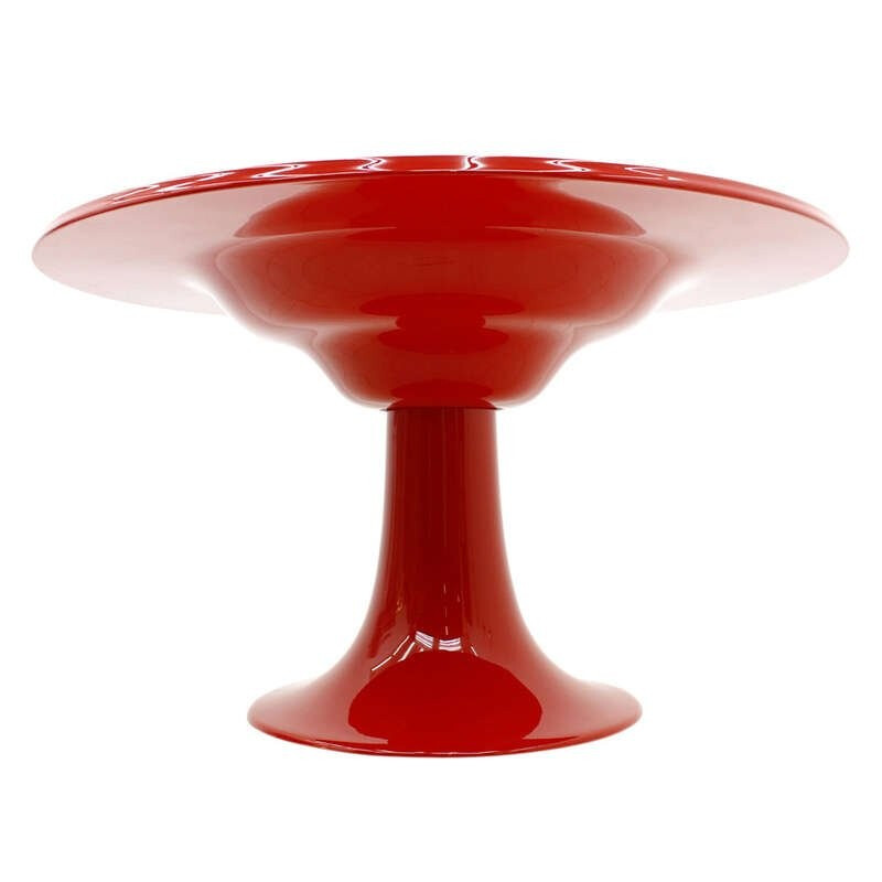 Red column dining table by Otto Zapf - 1960