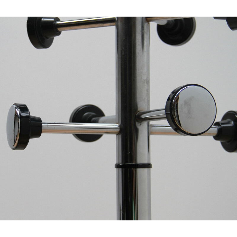 Vintage coat rack in chromed metal