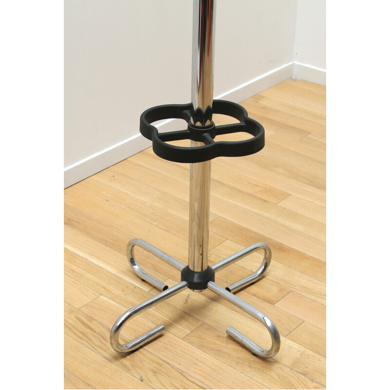 Vintage coat rack in chromed metal