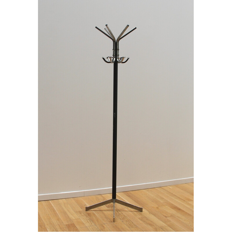 Vintage coat rack in chromed steel, 1970