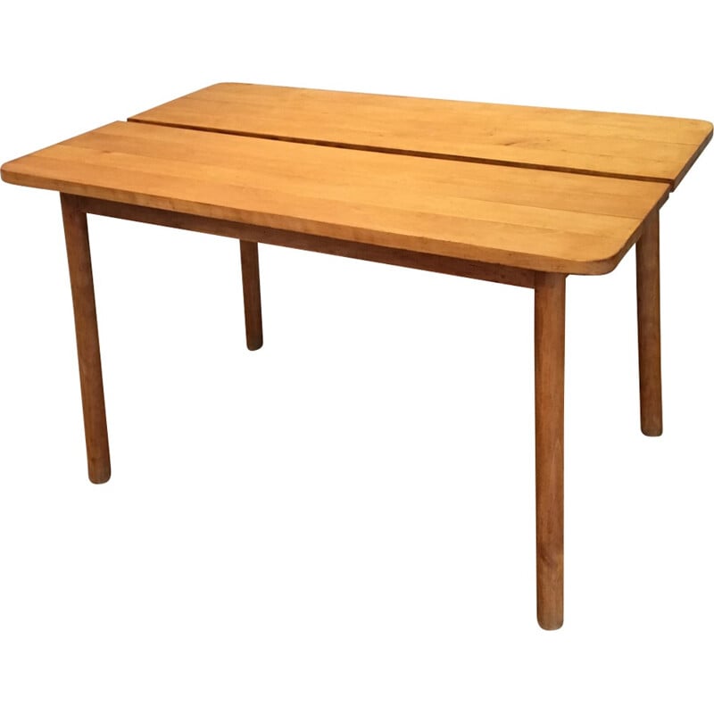 Table in solid beech by Pierre Gautier-Delhaye - 1950s