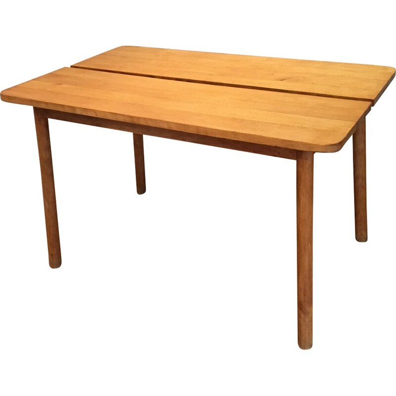 Table in solid beech by Pierre Gautier-Delhaye - 1950s