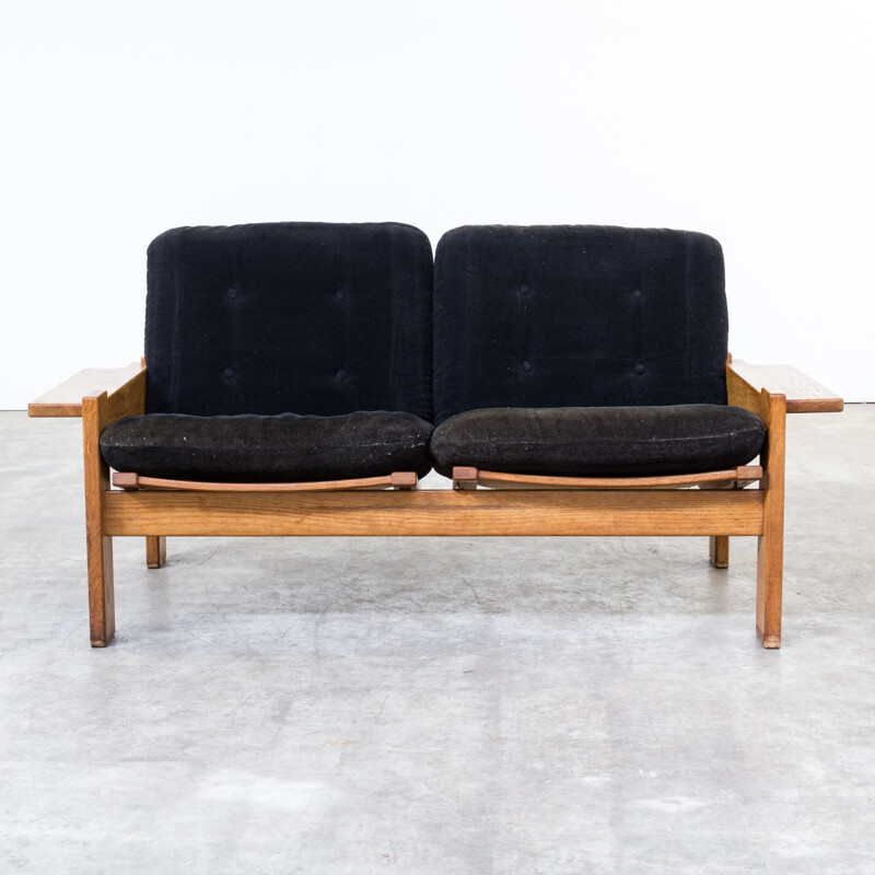 Set of 3 plank armchairs and 1 sofa by Yngve Ekstrom for Swedese - 1960s