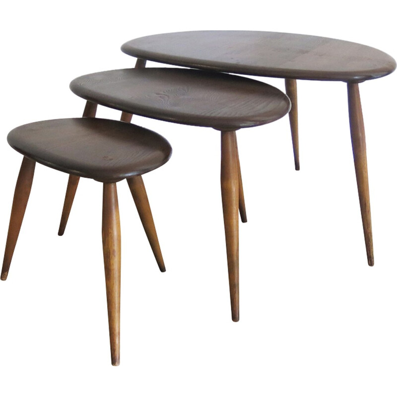 Mid century nest pebble tables by Lucian Ercolani for Ercol - 1950s