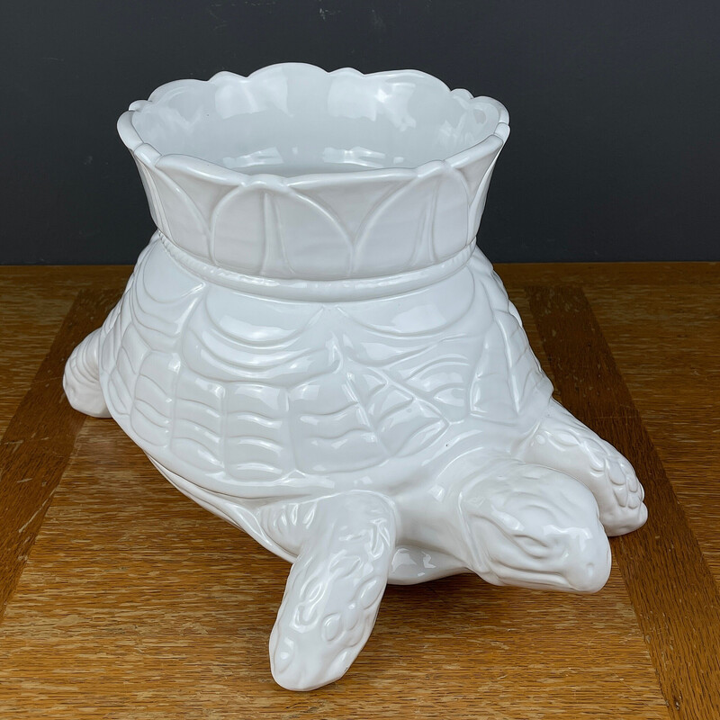 Turtle vintage ceramic vase by Bellini, Italy 1970