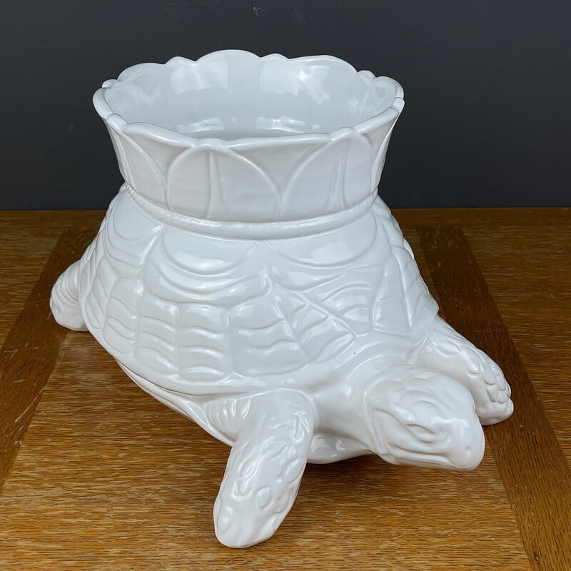 Vase vintage Turtle en céramique de Bellini, Italie 1970