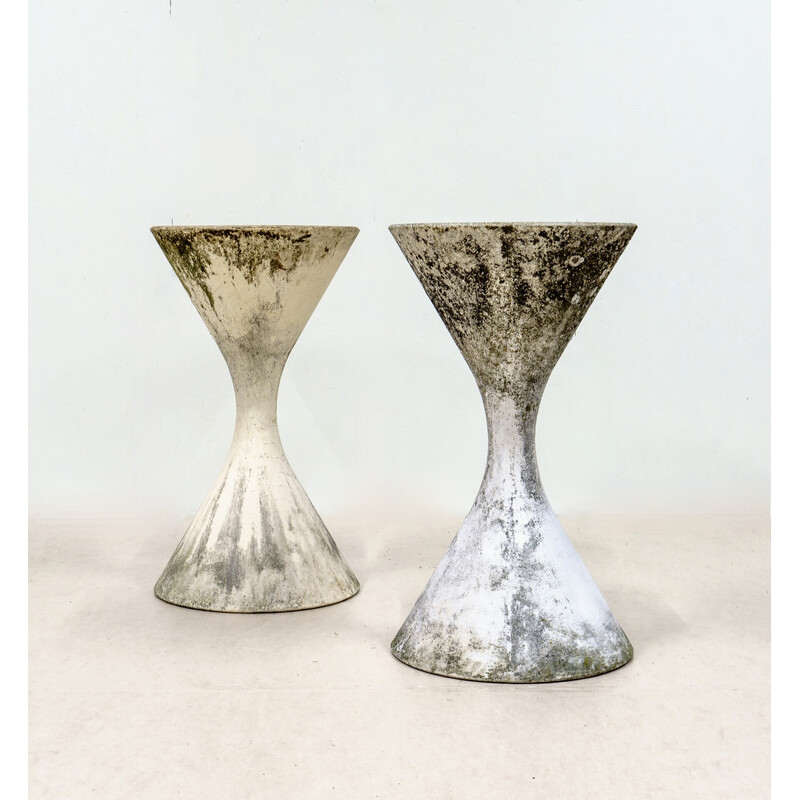 Pair of vintage planters by Willy Guhl, Switzerland 1960