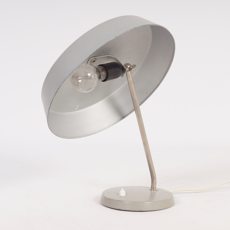 Lampe de table Philips en métal gris - 1960