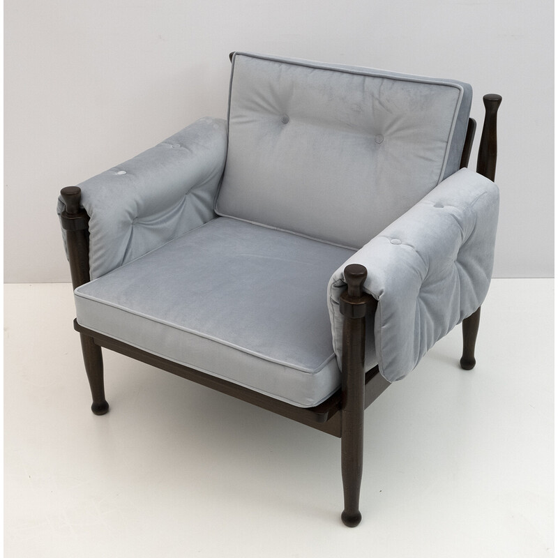 Vintage velvet armchair, Sweden 1960