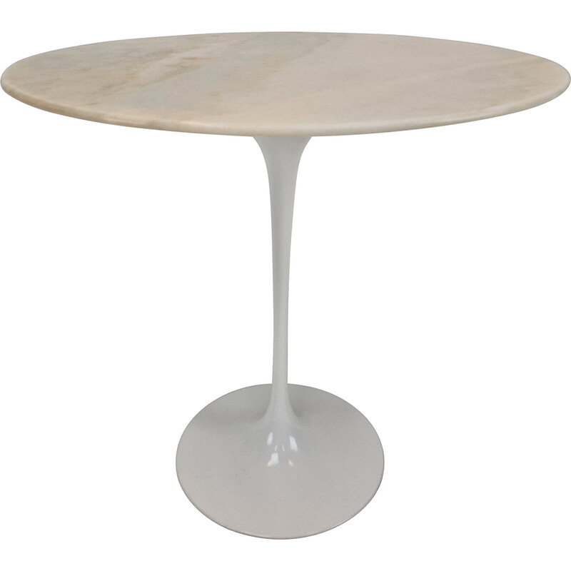 Vintage oval marble side table by Eero Saarinen for Knoll