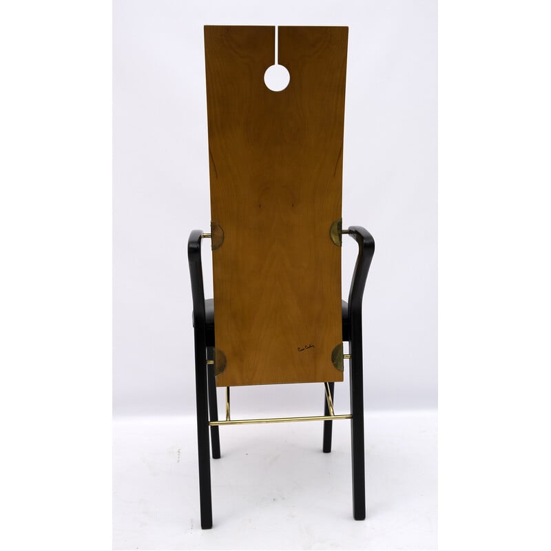 Ensemble de 4 chaises vintage en cerisier courbé de Pierre Cardin, 1980