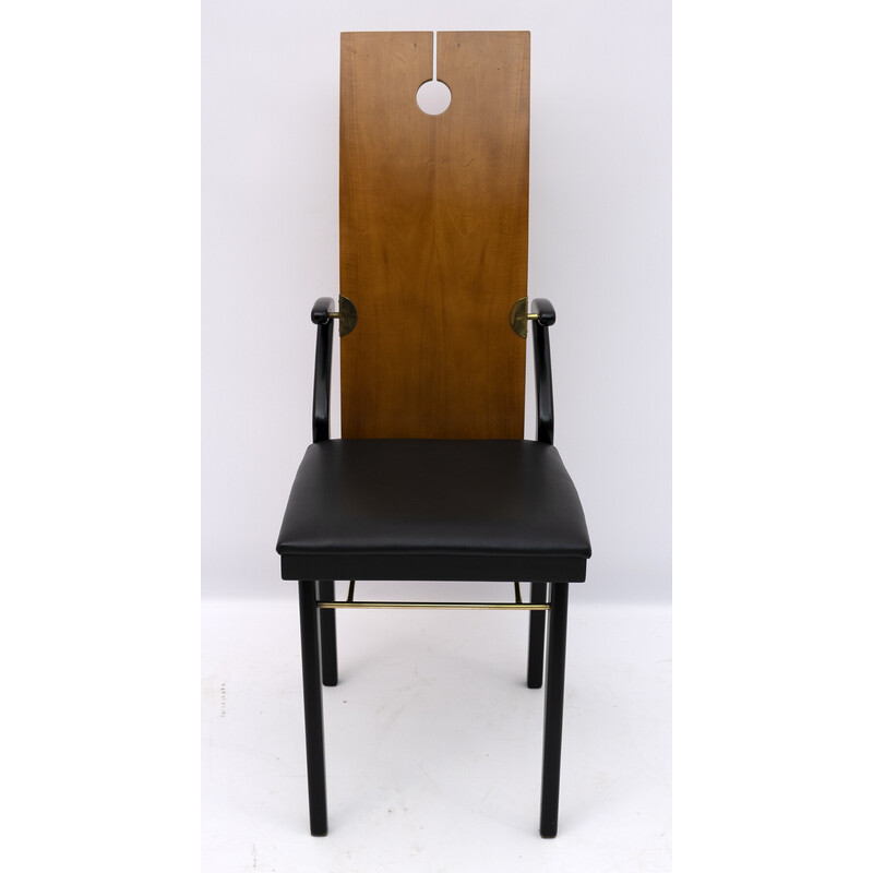 Conjunto de 4 cadeiras vintage em cerejeira dobrada da Pierre Cardin, 1980