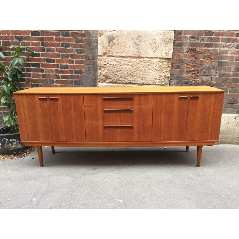 60s teak curved sideboard