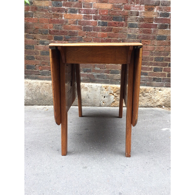 Dining table in wood 2 extensions - 1950s