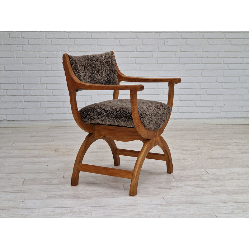Vintage Kurul oak lounge chair by Henning Kjærnulf for Eg Kvalitetsmøbler, 1960