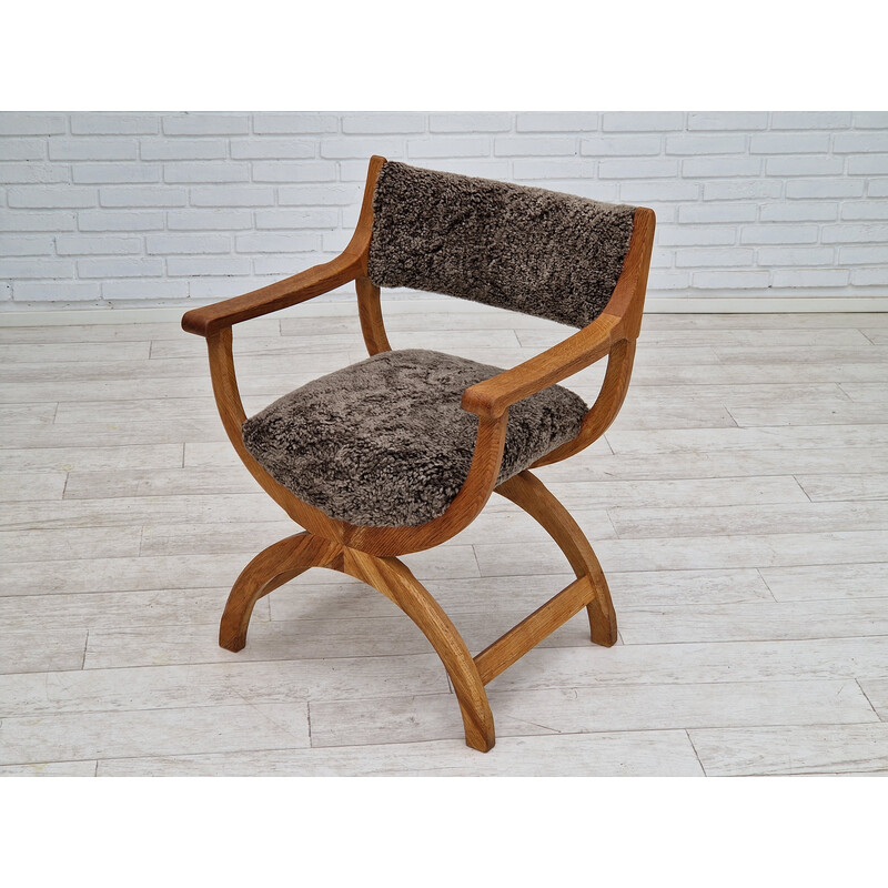 Vintage Kurul oak lounge chair by Henning Kjærnulf for Eg Kvalitetsmøbler, 1960