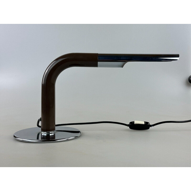 Vintage table lamp in chromed metal for Ingo Maurer, 1960-1970