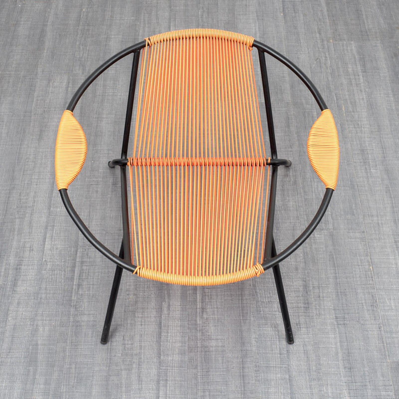 Fauteuil de jardin spaghetti bicolore - 1950