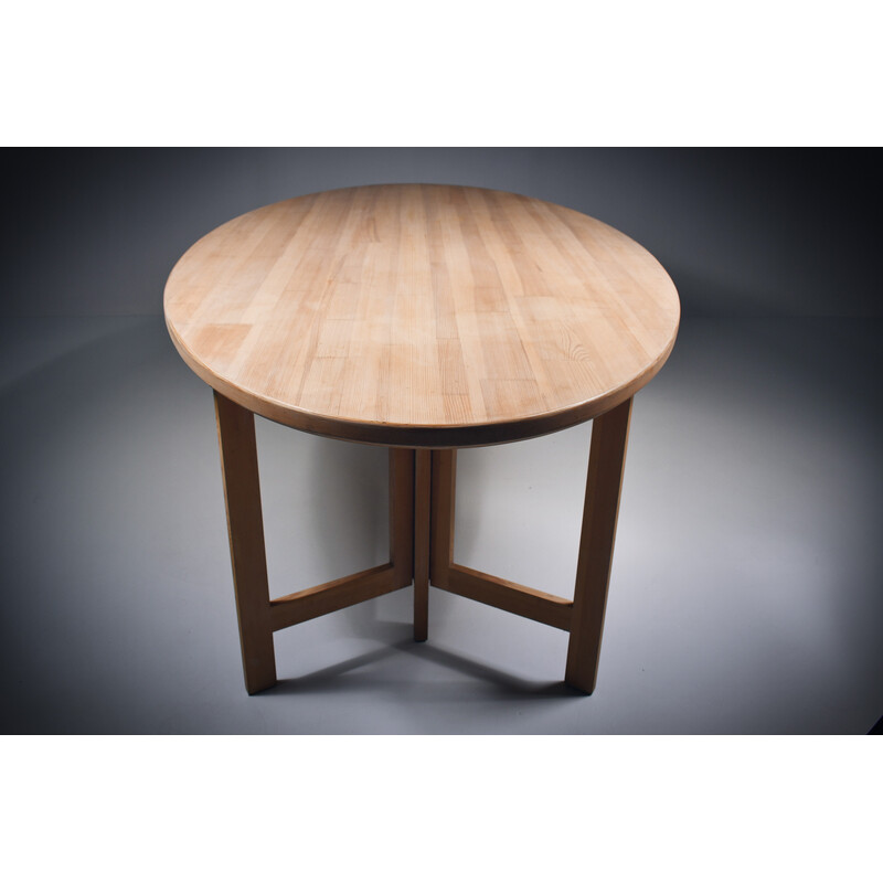 Table vintage en pin cérusé par Olle Pira, Suède 1960