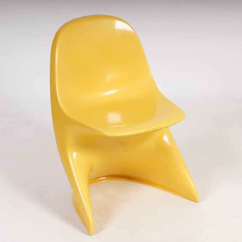 Pair of Casalino childrens yellow chair by Alexander Begge for Casala - 1970s