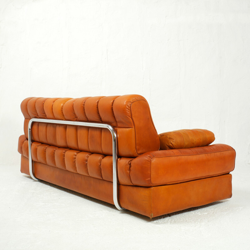 Canapé convertible cuir cognac, De Sede DS 85 - 1970 