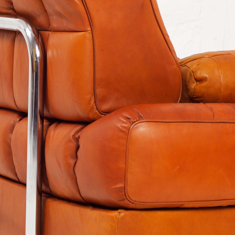 Canapé convertible cuir cognac, De Sede DS 85 - 1970 