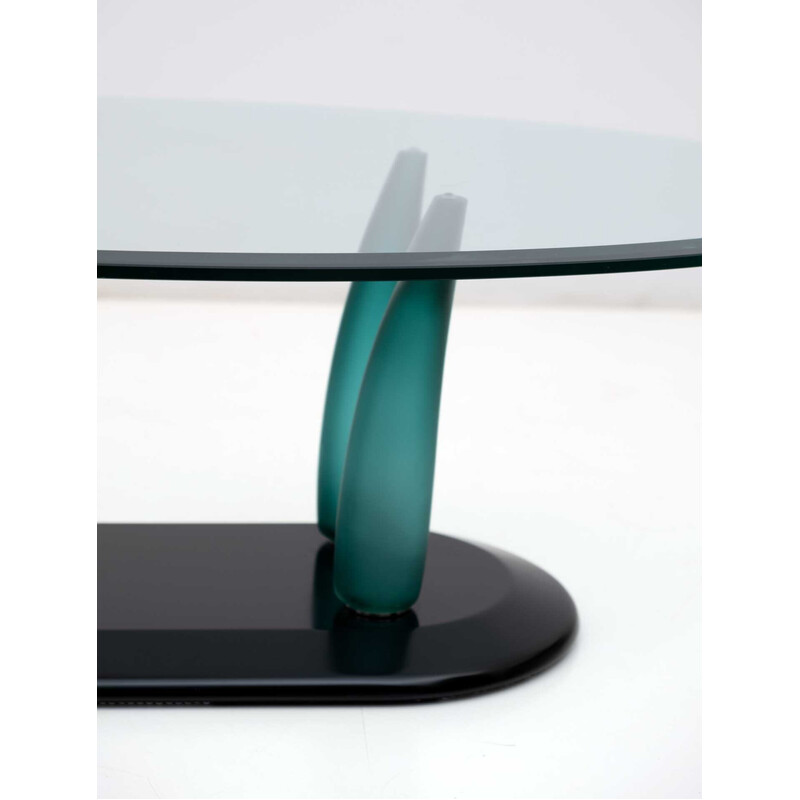 Vintage murano coffee table by Seguso, Italy 1989