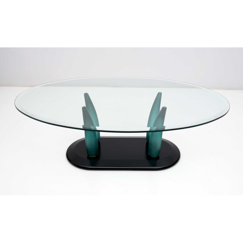 Vintage murano coffee table by Seguso, Italy 1989