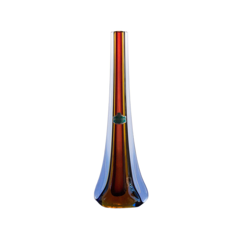 "Teardrop" brown vase in glass - 1960s