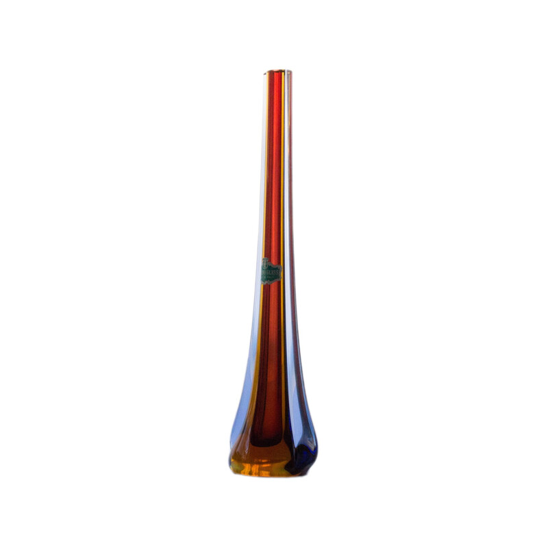 Vase "Larme" marron en verre - 1960