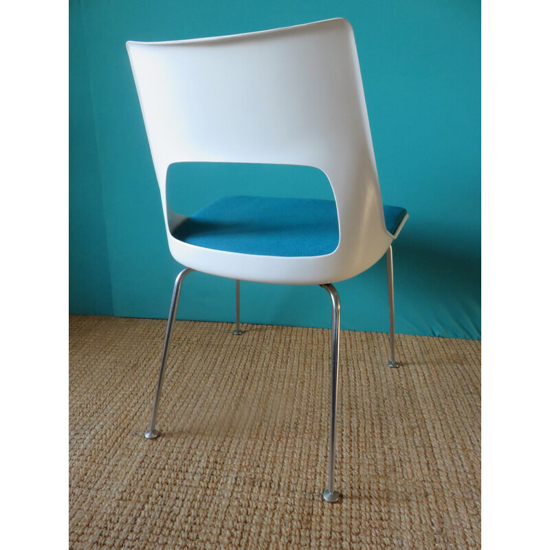 Set of 6 vintage white resin chairs by Kay Korving, Denmark 1975