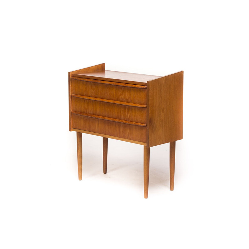 Small midcentury Danish chest of drawers with 3 drawers - 1960s