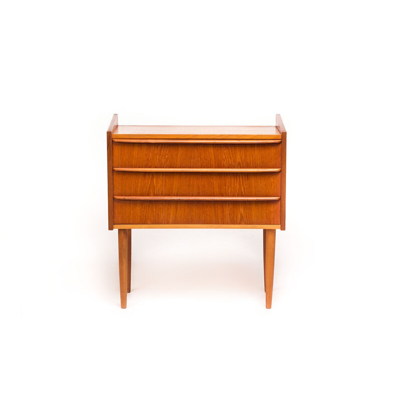 Small midcentury Danish chest of drawers with 3 drawers - 1960s