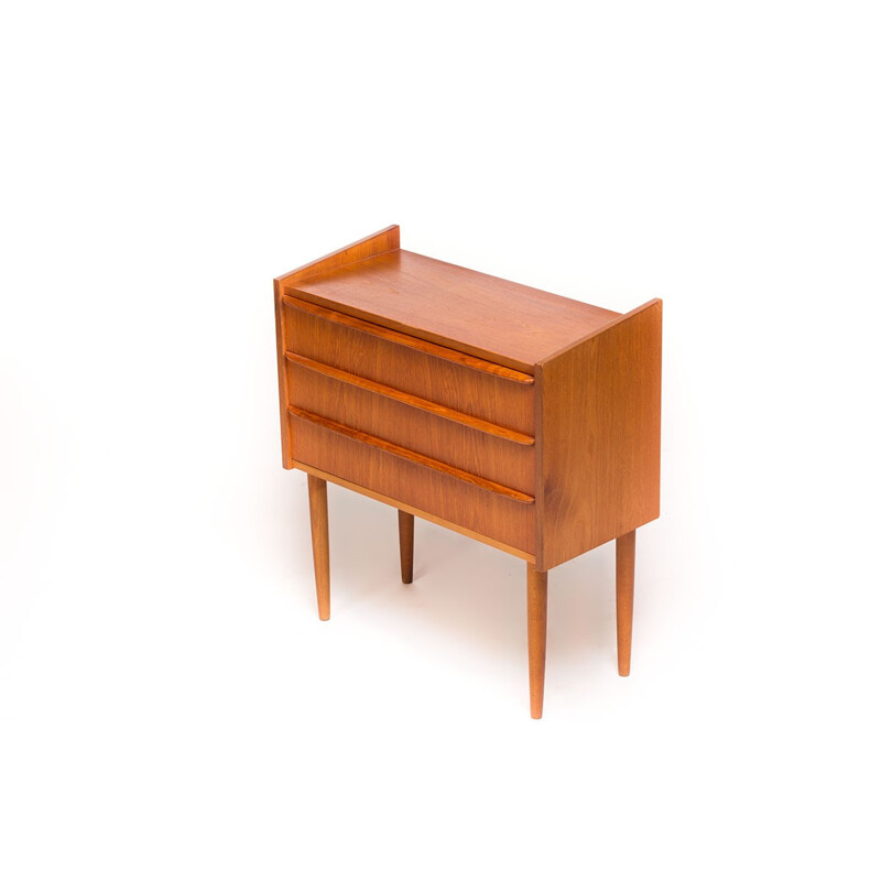 Small midcentury Danish chest of drawers with 3 drawers - 1960s