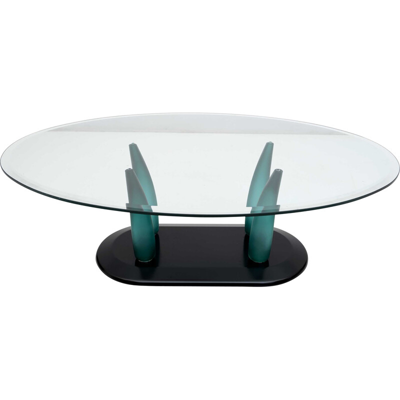 Vintage murano coffee table by Seguso, Italy 1989