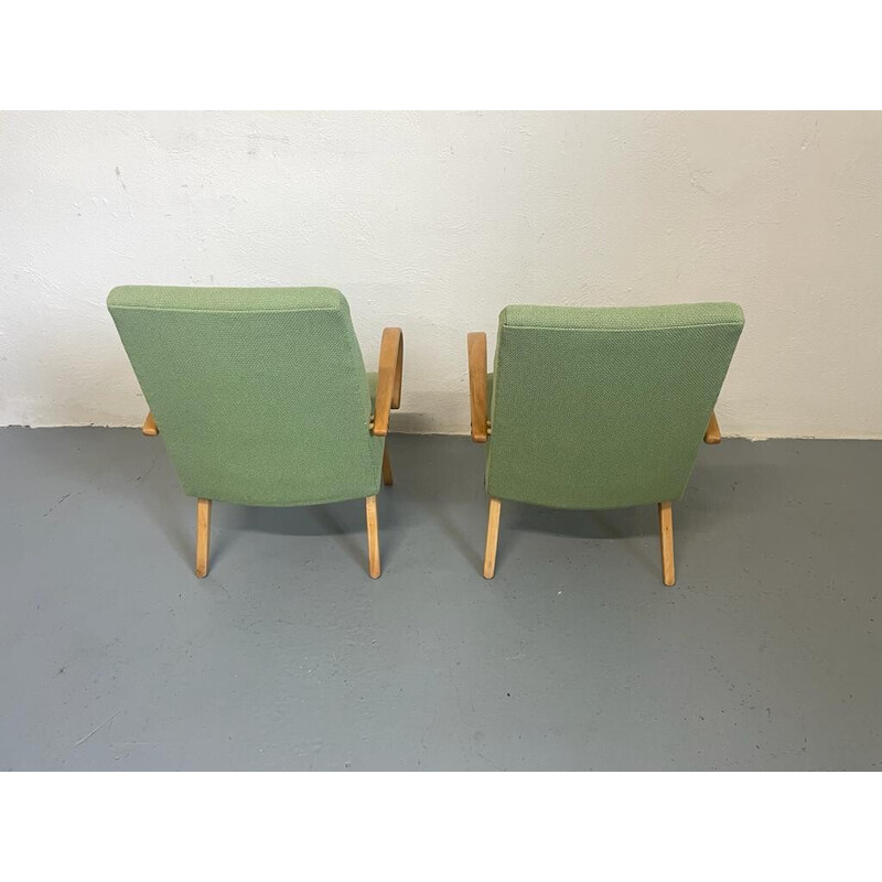 Pair of vintage armchairs by Jaroslav Smidek for Ton, Czechoslovakia 1960