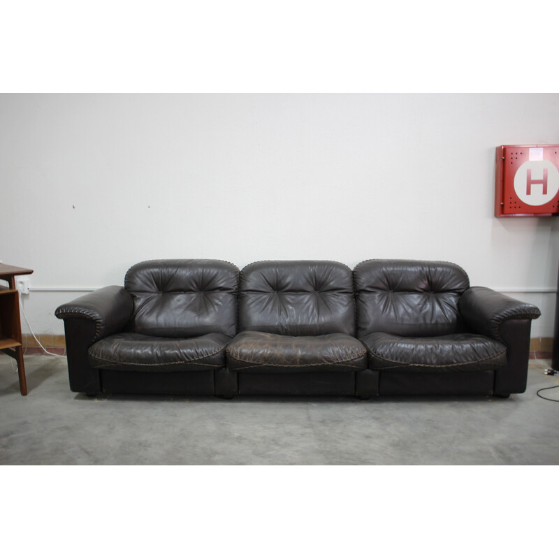 Vintage Ds-110 sofa in brown fabric by De Sede, 1970