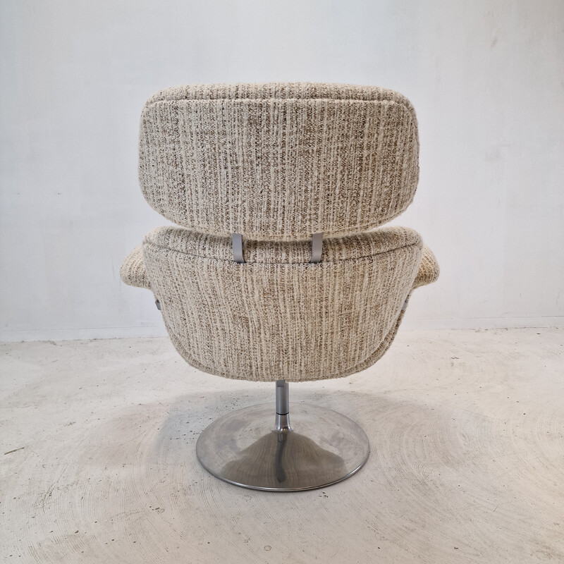 Fauteuil vintage avec ottoman par Pierre Paulin pour Artifort, 1980