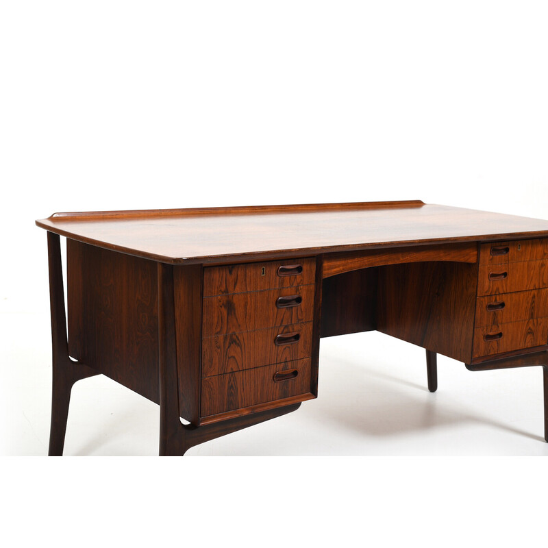 Bureau autoportant vintage en bois par Svend Åge Madsen pour Hp Hansen, Danemark 1960