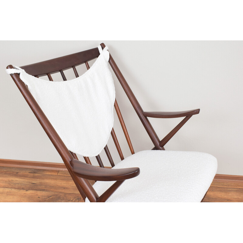 Vintage teak rocking chair by Frank Reenskaug for Bramin, Denmark 1960