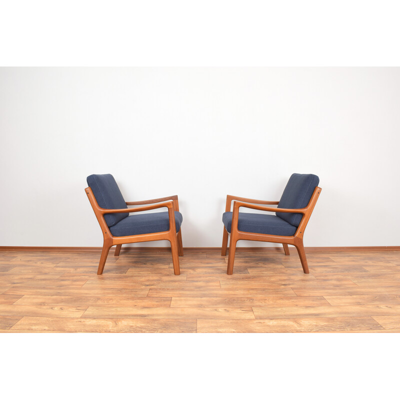 Paire de fauteuils vintage en teck par Ole Wanscher pour France and Son, 1960